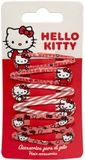 Sanrio Hello Kitty haarclips, 6 stuks, Roze / wit, Metaal