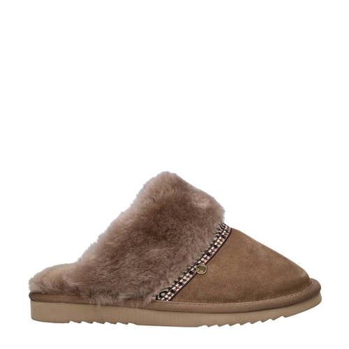 Warmbat Australia suède pantoffels taupe