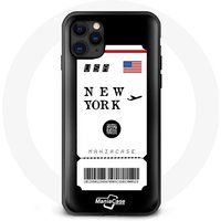 Maniacase Hoesje voor iPhone 11 Pro Max Vliegticket New York