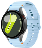 Wave Sportband - Maat: S/M - Lichtblauw - Samsung Galaxy Watch 5 (Pro) - 40mm / 44mm / 45mm