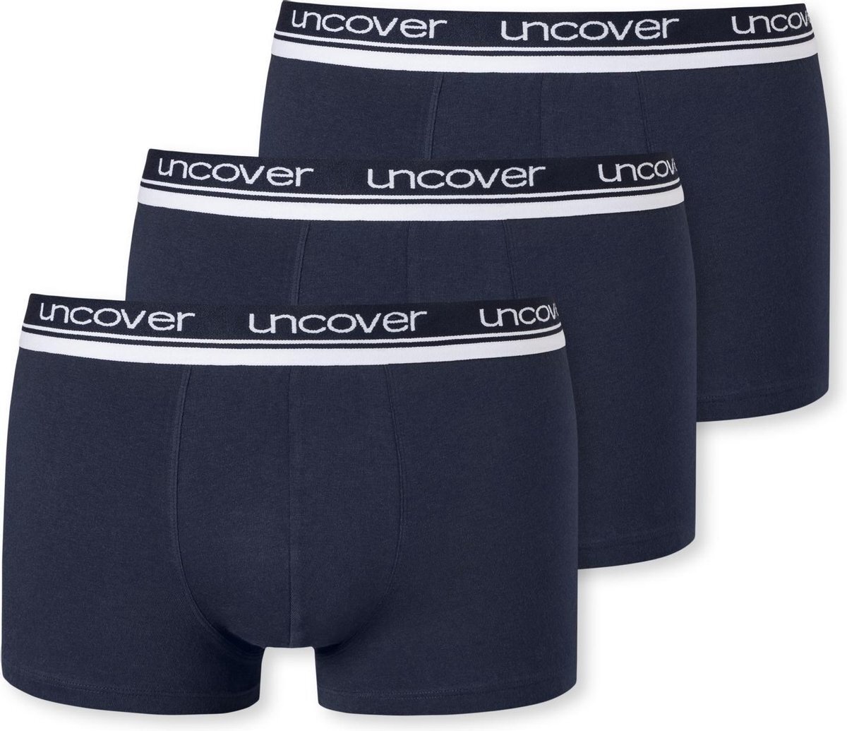 Uncover by Schiesser Schiesser Uncover Heren Shorts - Blauw - 3-Pack - Maat L