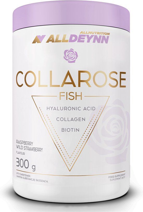 Alldeynn Collarose Vis Collageen Orange 300gr - 50 servings - Hyaluronzuur - Biotin - Vrouwen - Supplement
