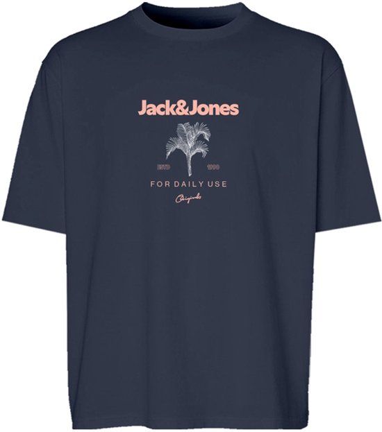 JACK&JONES JORRIVIERA TEE SS CREW NECK FST Heren T-shirt L Katoen Sky Captain