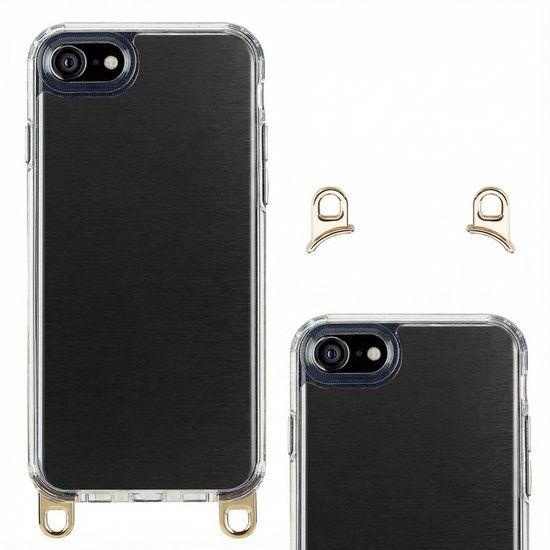 Selencia Backcover met afneembare haakjes voor de Apple iPhone SE (2022 / 2020) / 8 / 7 - Transparant