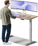 Desktronic HomeOne Zit-sta Bureau Elektrisch In Hoogte Verstelbaar, 140x70 cm Bamboo/Grijs