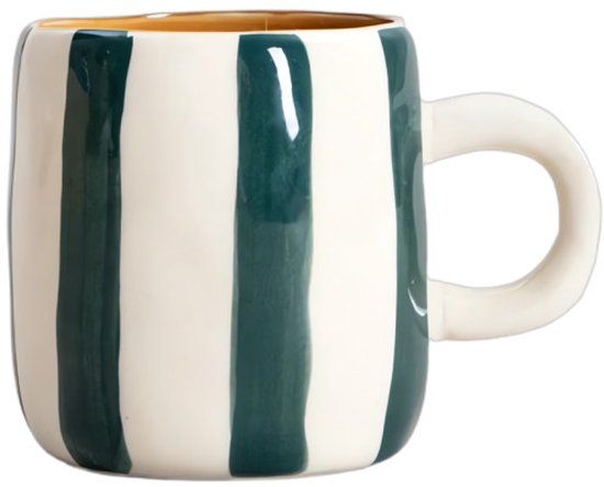 Homla TORRIT Green Stripes mok, 100 ml