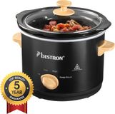 Bestron Slowcooker 120W - ASC150BW - 1.5L - Noir/Bois