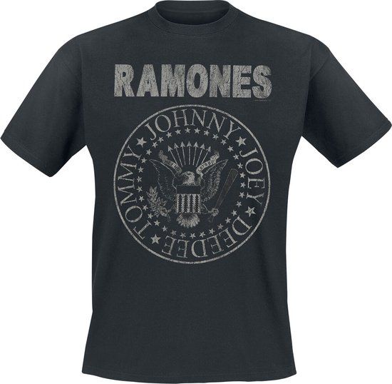 Ramones Hey Ho Let's Go - Vintage Heren T-shirt - Zwart - M
