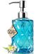 JASAI Diamond Design zeepdispenser met 304 roestbestendige roestvrijstalen zeeppomp, 12 oz keukenzeepdispenser voor badkamer, handzeep, afwasmiddel (helder blauw)