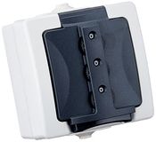 Kopp Nautic 955056015 Veiligheidscontactdoos met cijferslot, opbouw voor vochtige ruimtes, IP 44, grijs, 16 A, 250 V/AC
