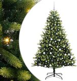 vidaXL Kunstkerstboom met scharnier 300 leds groen 180 cm