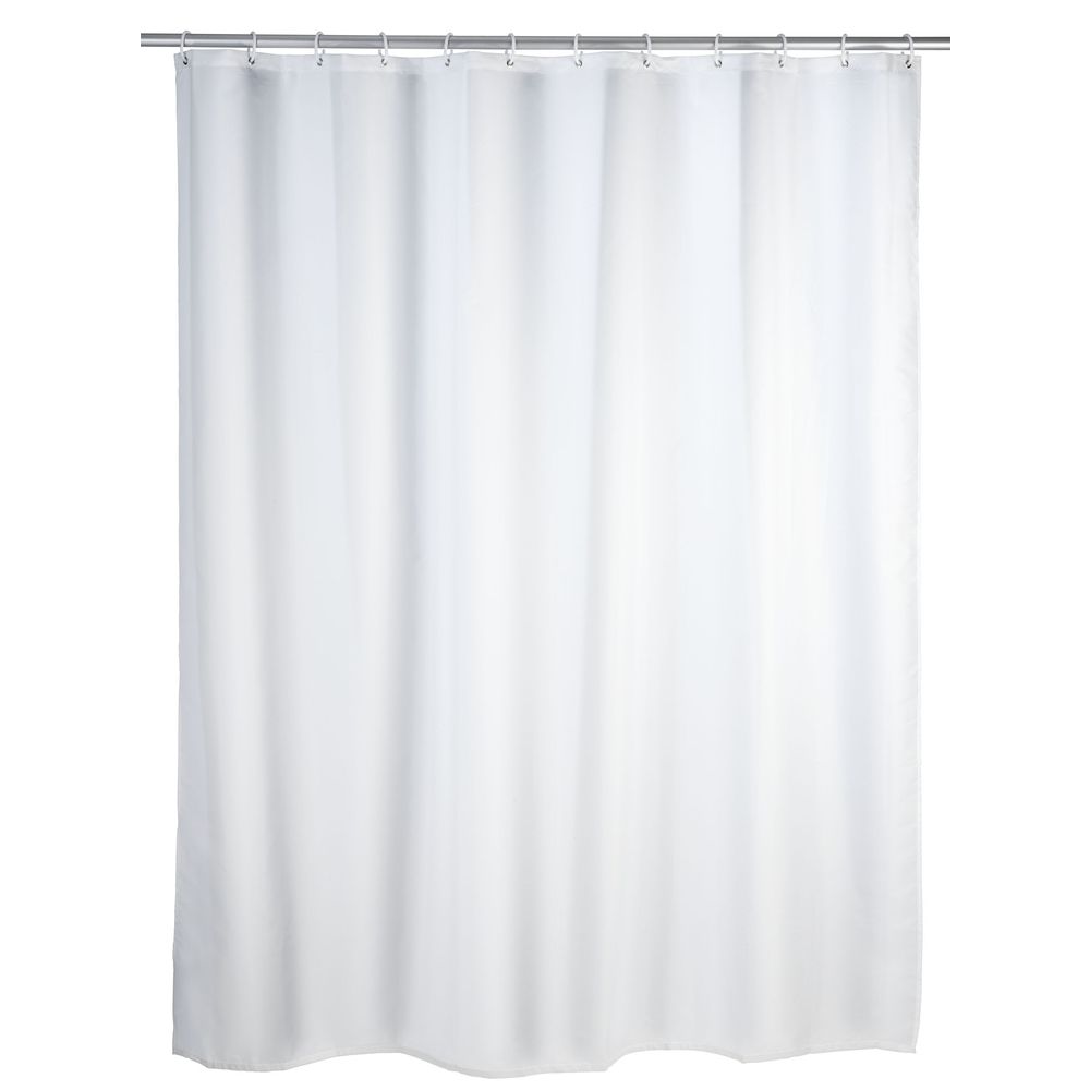 WENKO Anti-mould shower curtain single-colour White 180 x 200 cm