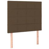 VidaXL Hoofdeind & Voeteind Donkerbruin 100x5x118/128 cm Stof