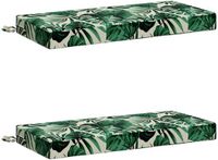 vidaXL Coussin de banc SOEST 2 pièces 100% Polyester Motif feuille