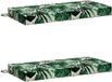 vidaXL Coussin de banc SOEST 2 pièces 100% Polyester Motif feuille