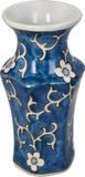 HD Collection Vaas Porselein Blauw 8x8x16,5cm