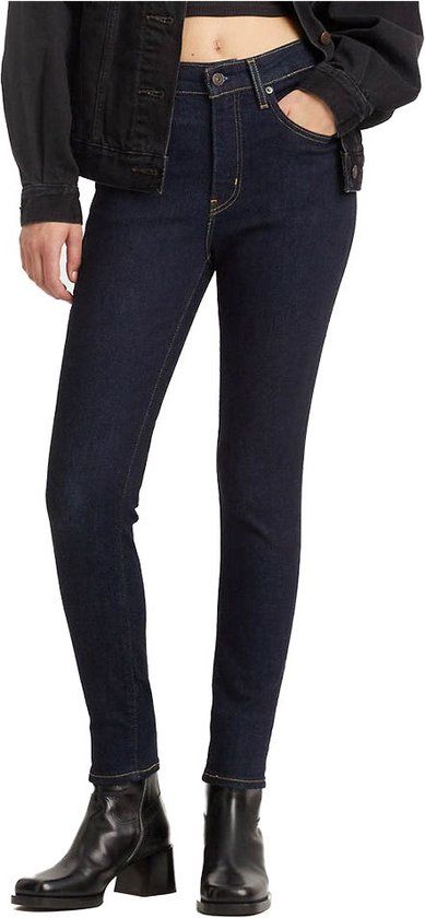 Levi's 721 High Rise Skinny Jeans - Dark Blue Denim