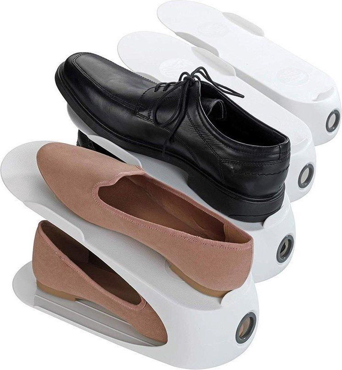 WENKO Schoenenhouder - 4 Stuks - Wit