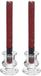 Spaas Kaarsen set - 2x kandelaars - glas - 12x dinerkaarsen - bordeaux rood