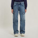 G-Star Eve low 3D wide leg cargo Jeans Femme 30/30 Faded Waterfront Coton/Élasthanne