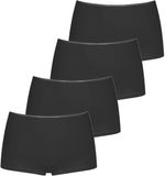 Sloggi 4-pack Feel Sensational short Dames - Zwart - Maat 46