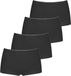 Sloggi 4-pack Feel Sensational short Dames - Zwart - Maat 46