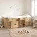 Maison Exclusive - Lit loft avec rangement, en bois stratifié chêne artisanal (3 pièces)