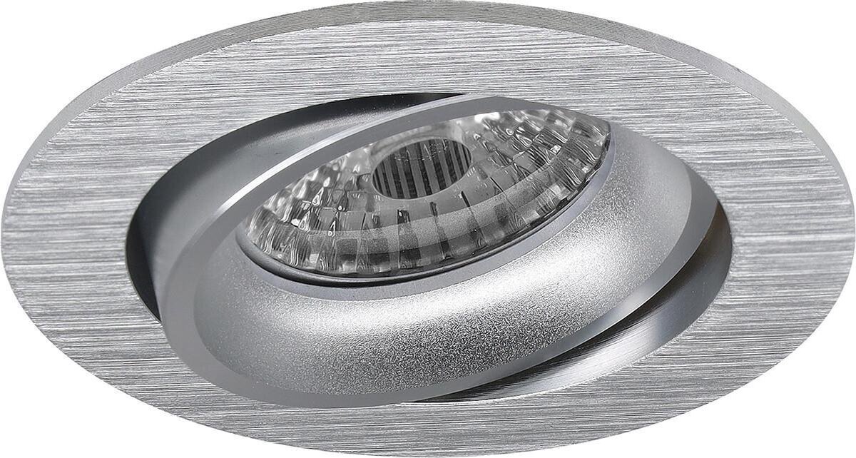 Qualu Spot Armatuur GU10 - Proma Delton Pro - Inbouw Rond - Mat Zilver - Aluminium - Kantelbaar - Ø82mm