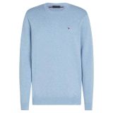 Tommy Hilfiger Chemise à manches longues Cotton Vessel Blue Heather pour homme