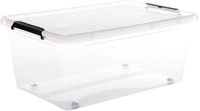 5Five Opbergkist met Deksel - Clip Box - 40 Liter - Transparant