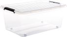 5Five Opbergkist met Deksel - Clip Box - 40 Liter - Transparant