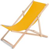 Lit de jardin pliable en bois de hêtre jaune, bain de soleil sans accoudoir