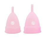 Zachte menstruatiebeker, premium design, superzacht en flexibel, herbruikbare menstruatiecup van siliconen, 12 uur draagtijd, klein roze