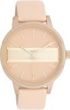 OOZOO Timepieces - Perzik roze/champagne horloge met perzik roze leren band - C11151