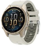 By Qubix - Siliconen bandje - Zandgrijs - 20mm Quickfit - Geschikt voor Garmin Fenix 9 / 9 pro - 43mm