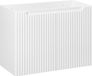 COMAD Badkamermeubel onder de wastafel, wit, mat, 80 cm, modern design met gefreesde details