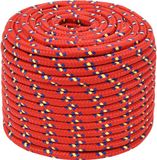 vidaXL Corde multifonctionnelle 12 mm 100 m Rouge PP