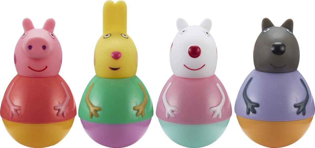 Peppa Pig Weebles - Figurenset Peppa en Vrienden - 4 stuks