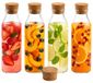 Set de 4 bocaux de stockage en verre avec couvercle en liège, 1200 ml