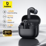 Baseus Bass EP10 NC -43dB Ruisonderdrukkende ANC Echte draadloze oordopjes Bluetooth 6.0 In-ear draadloze koptelefoon 4 microfoons ENC-oordopjes