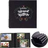 Merkloos / Sans marque BeiJingLiangPinJiaZuoKeJiWenHuaFaZhanYouXianGong DIY Fotoalbum 17 x 17 cm - Persoonlijk Scrapbook voor Herinneringen, Creatief en Uniek - Zwart