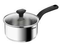 Tefal Comfort Max C9734604 braadpan 18 cm + glazen deksel, inductie, hoogwaardig roestvrij staal, thermisch geïsoleerde handgreep, 10 jaar garantie