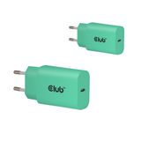 CLUB3D 2-Pack USB-C oplader 30 Watt Groen