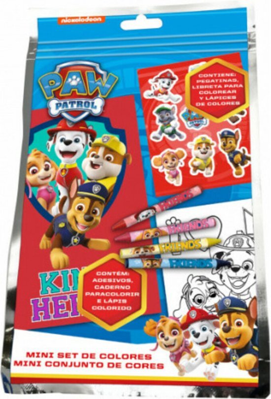 Nickelodeon Kleurset Paw Patrol Junior 6-delig Rood