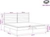 vidaXL Lit plateforme avec matelas et LED gris clair 200 x 200 cm tissu
