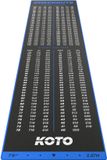 KOTO darts KOTO - Carpet Checkout Dartmat - Blauw 237 x 60 cm - Score Indicator - Antislip
