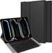 Just in Case Housse de tablette avec clavier pour iPad Pro 13 (2025 / 2024) M5 / M4 - Étui clavier Bluetooth QWERTY - Noir