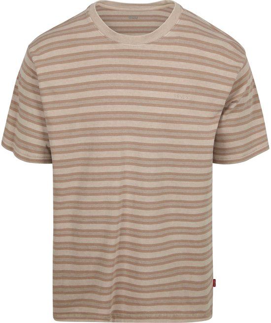 Levi's T-Shirt Streep Vintage Kaki - Maat S - Heren