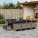 Prolenta Maison Exclusive 13-delige tuinset voor buiten, met kussens, grijs, van polyrotan