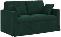 vidaXL Bank Donkergroen Fluweel 138 x 78 x 80 cm